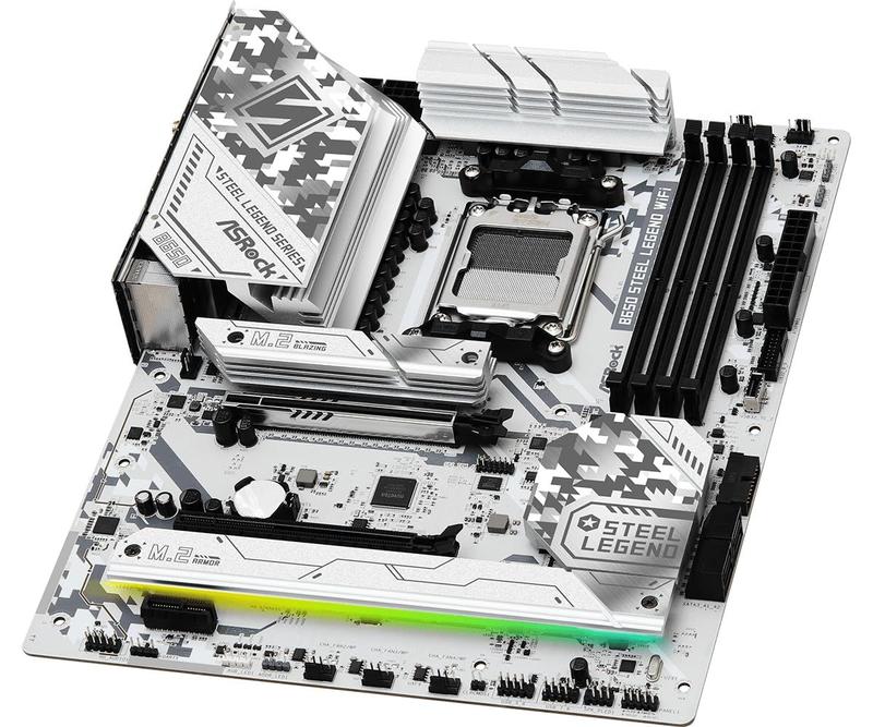 Placa-mãe ASRock B650 Steel Legend WiFi AMD Socket AM5 - Placa Mãe